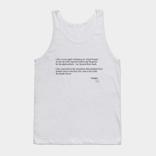 Sappho Poem (The Girl) (Apple) Tank Top